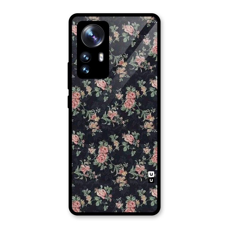 Bloom Black Glass Back Case for Xiaomi 12 Pro