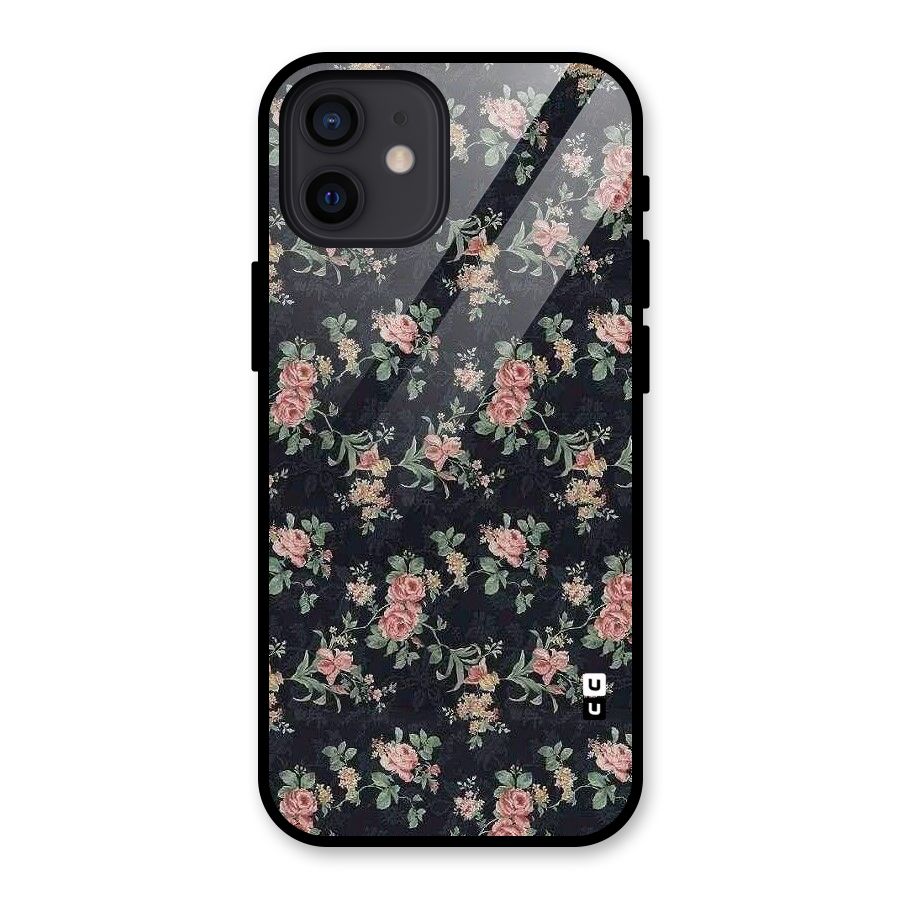 Bloom Black Glass Back Case for iPhone 12