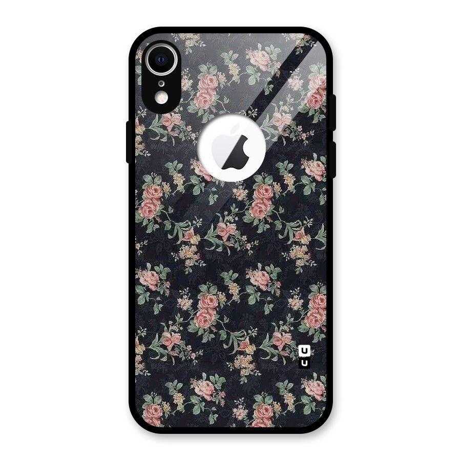 Bloom Black Glass Back Case for iPhone XR Logo Cut