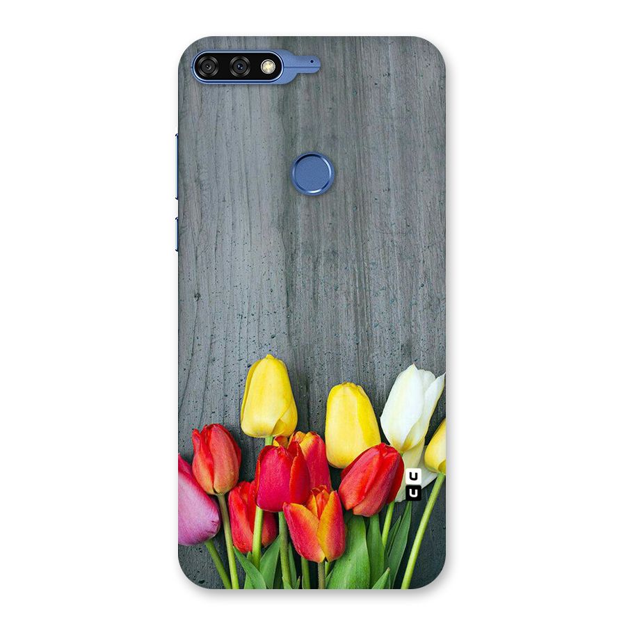 Bloom Grey Back Case for Honor 7C