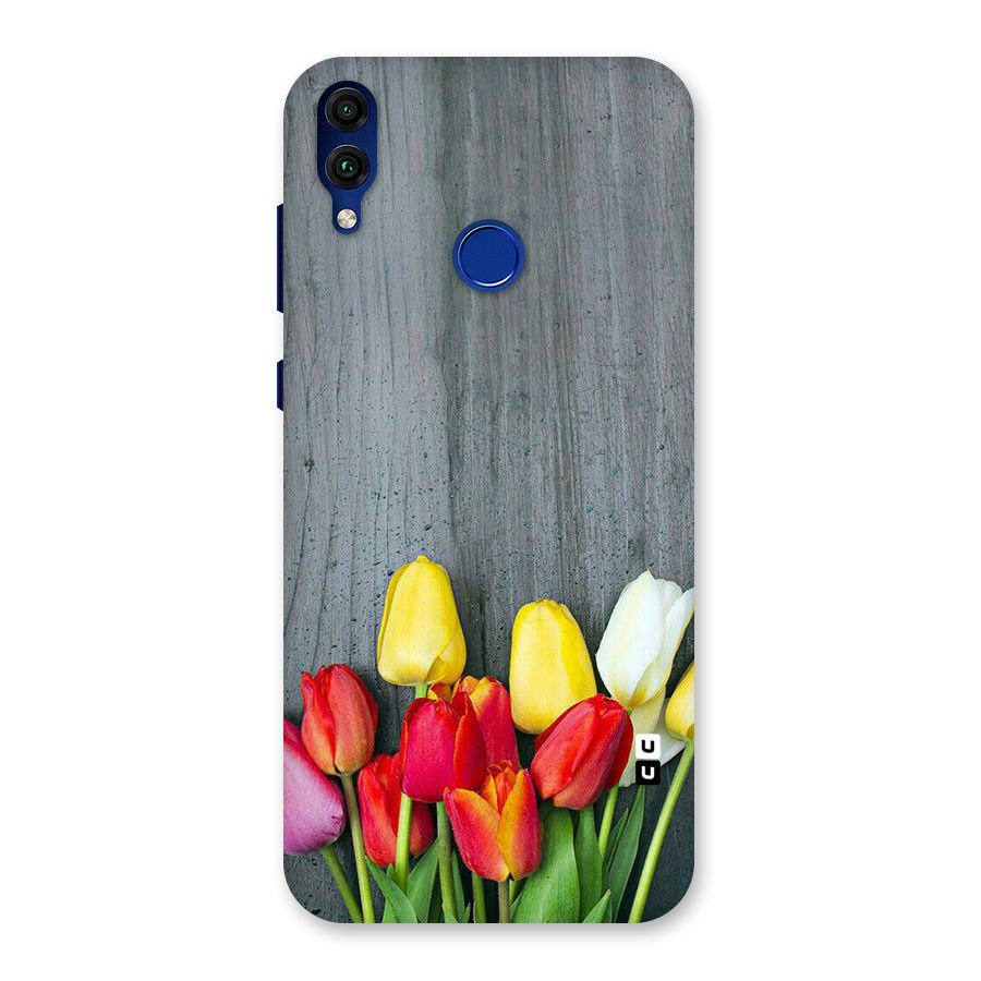 Bloom Grey Back Case for Honor 8C