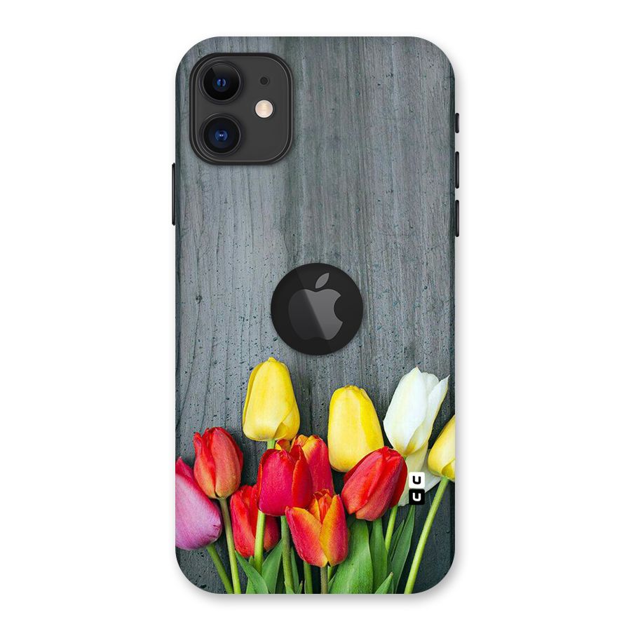 Bloom Grey Back Case for iPhone 11 Logo Cut