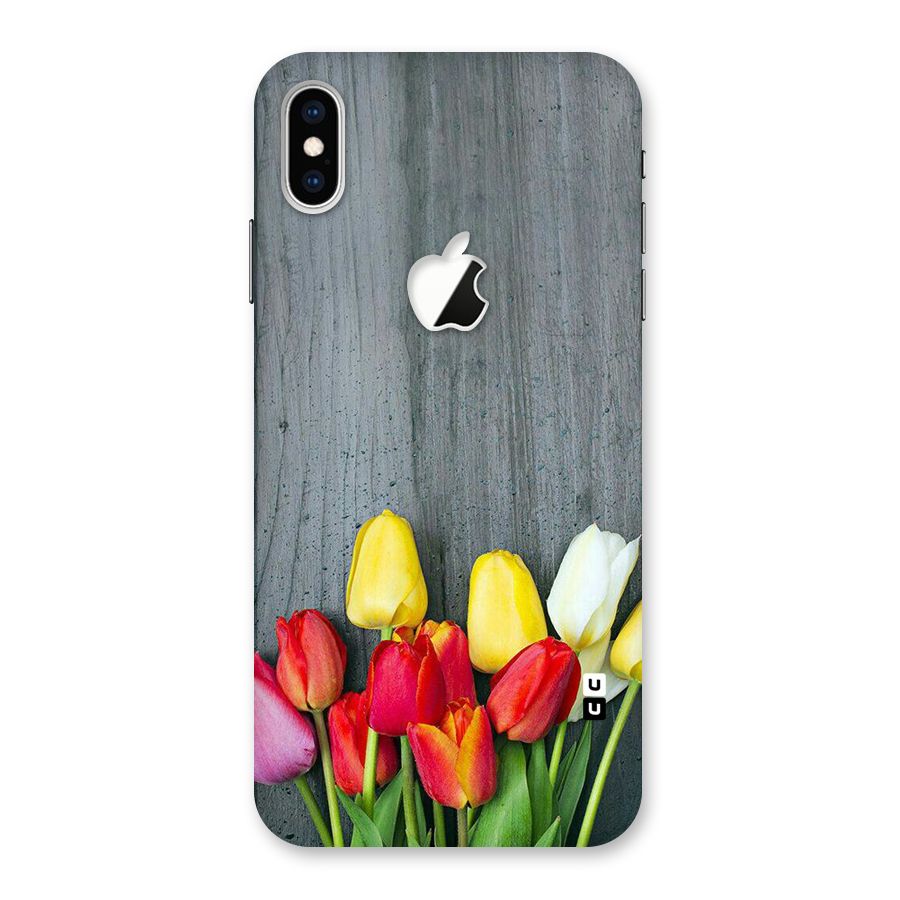 Bloom Grey Back Case for iPhone XS Max Apple Cut