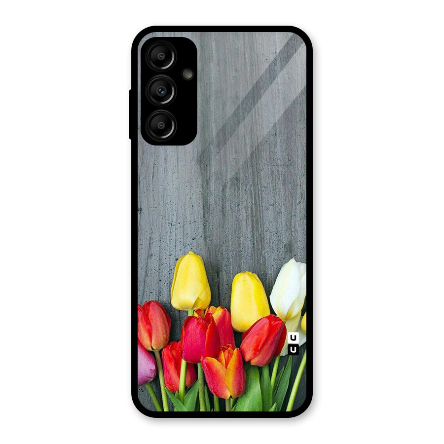 Bloom Grey Glass Back Case for Galaxy A14 5G