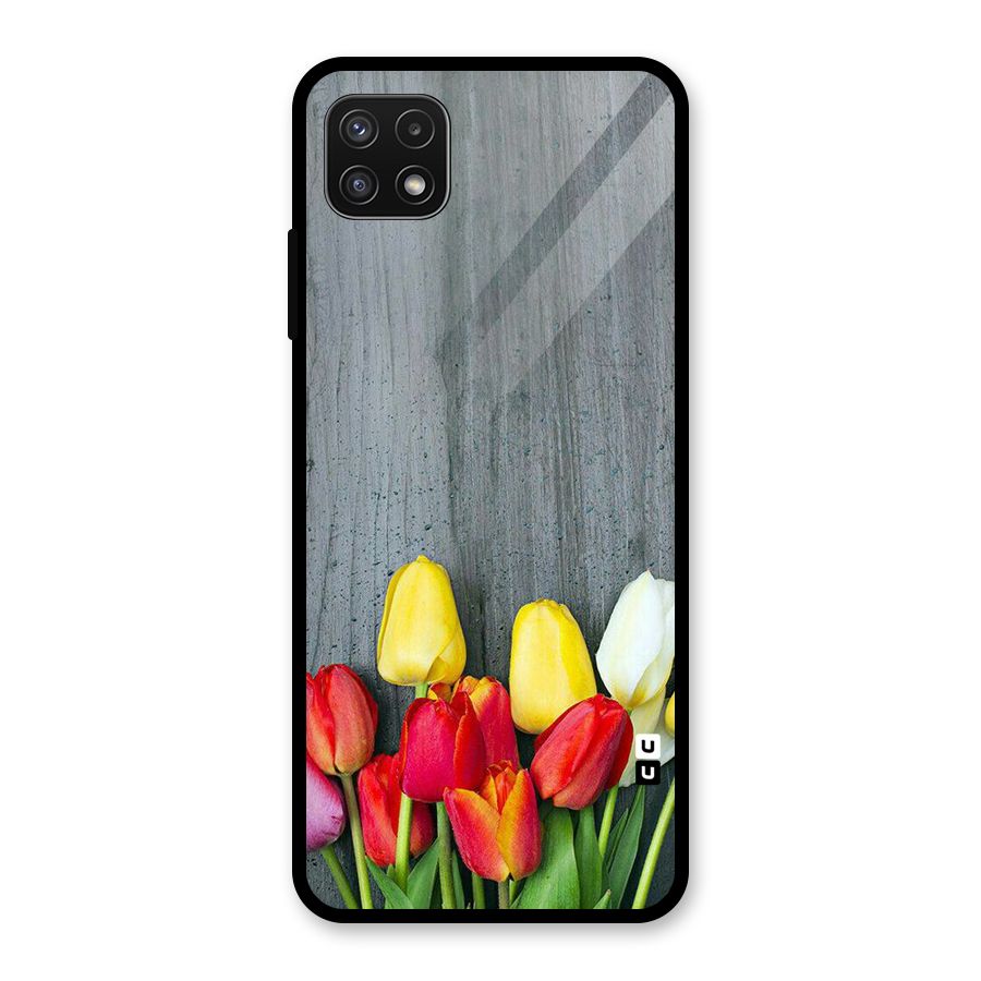 Bloom Grey Glass Back Case for Galaxy A22 5G