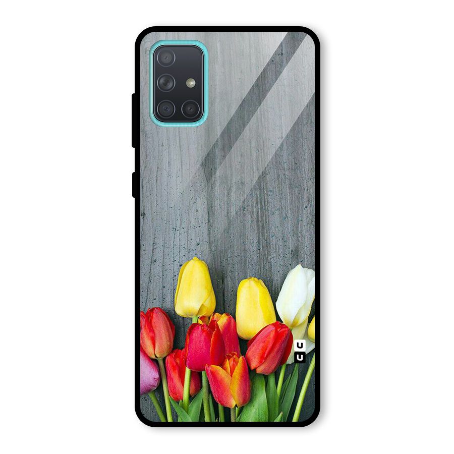 Bloom Grey Glass Back Case for Galaxy A71