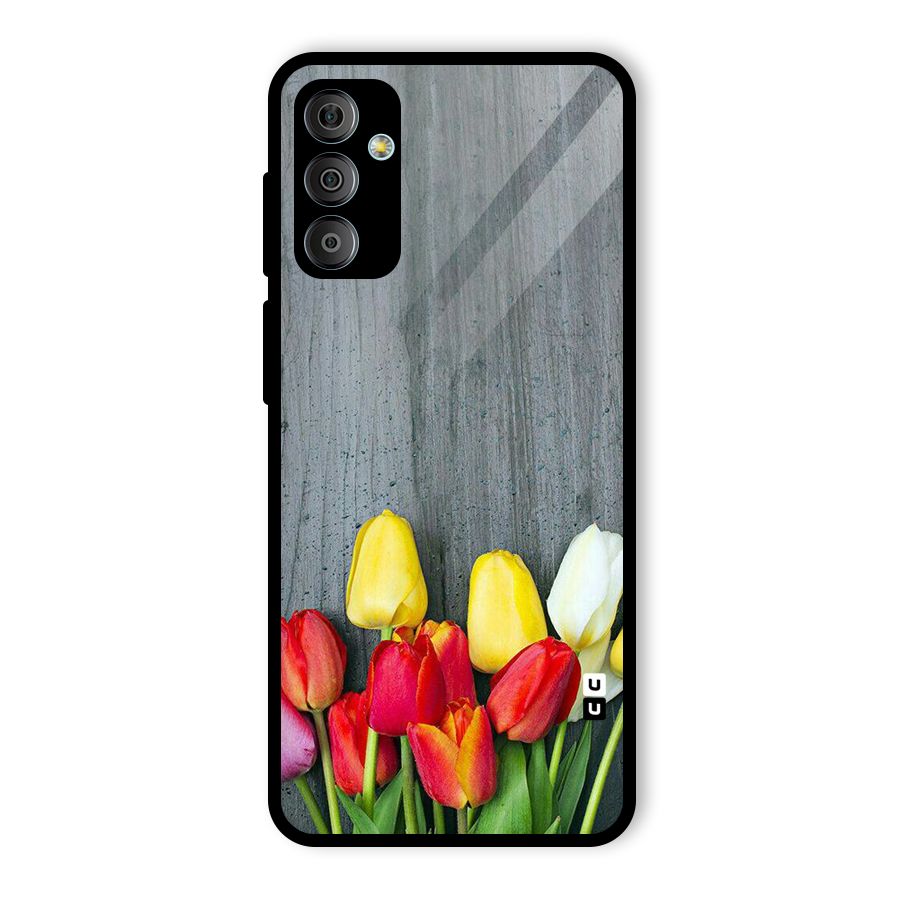Bloom Grey Glass Back Case for Galaxy F23