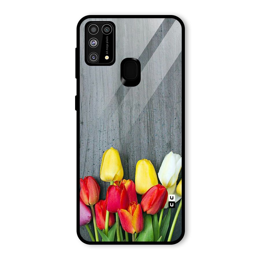 Bloom Grey Glass Back Case for Galaxy F41