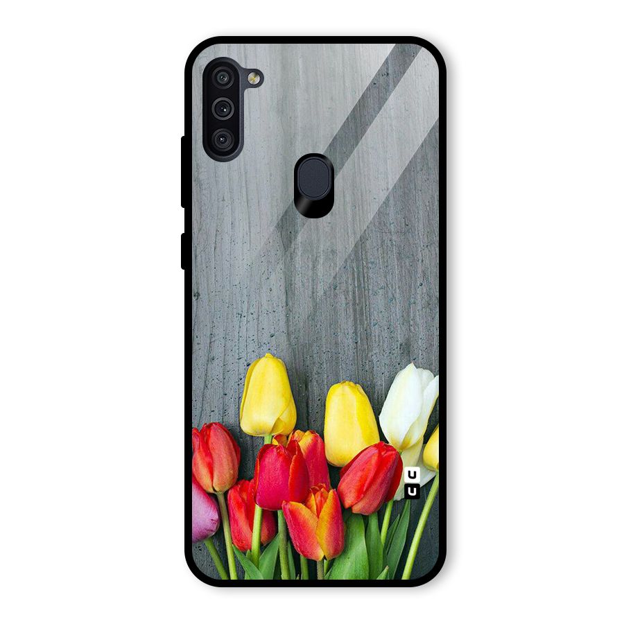Bloom Grey Glass Back Case for Galaxy M11