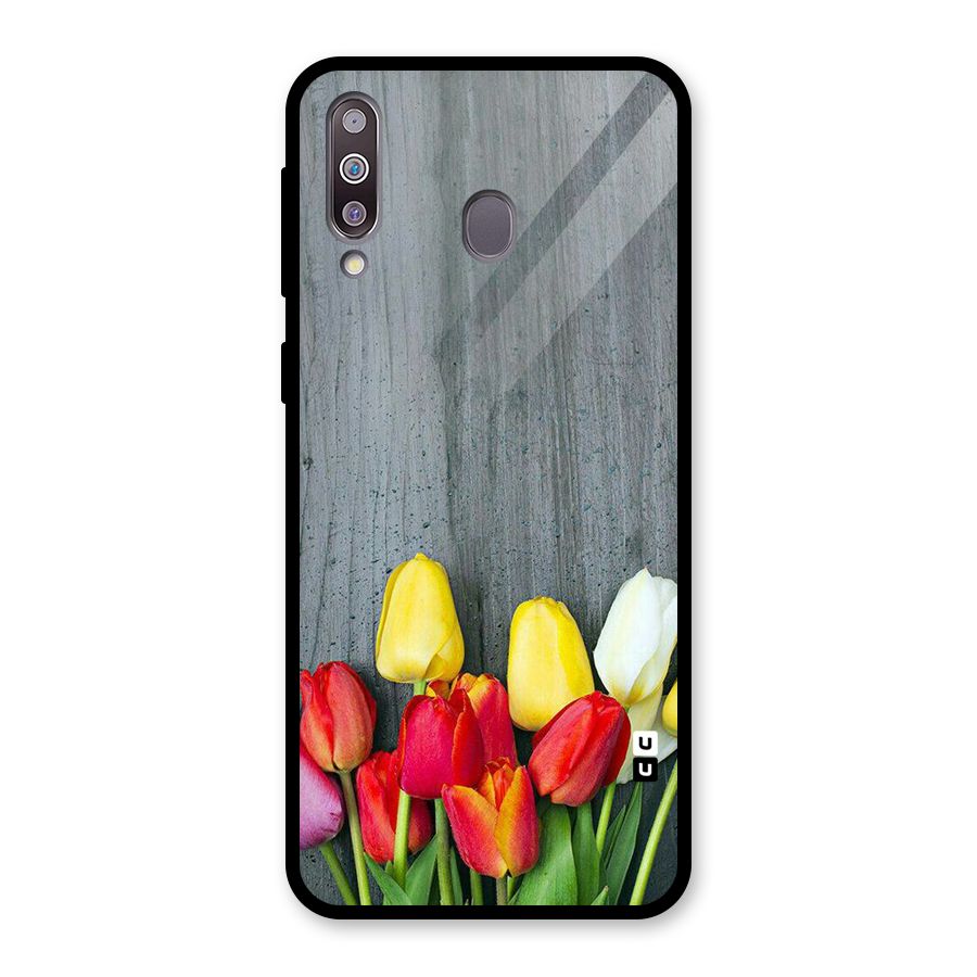 Bloom Grey Glass Back Case for Galaxy M30