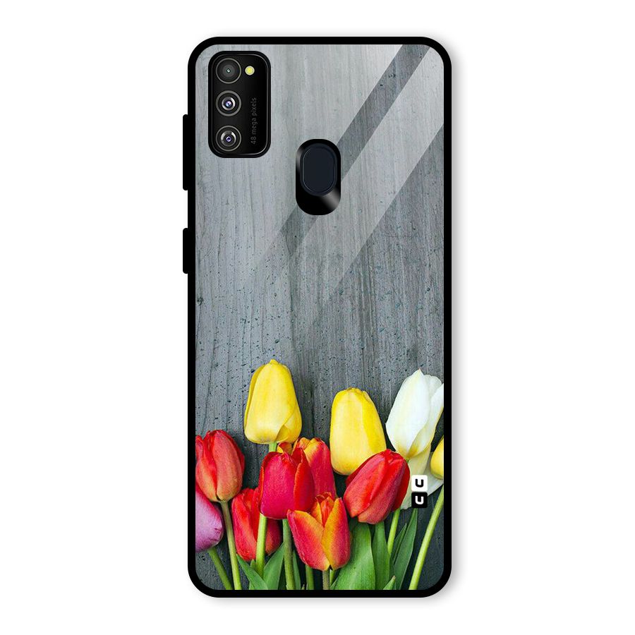 Bloom Grey Glass Back Case for Galaxy M30s