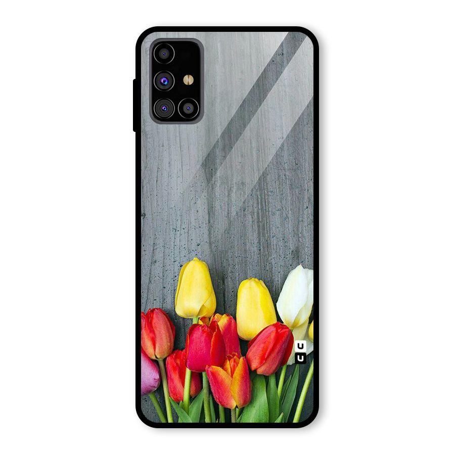 Bloom Grey Glass Back Case for Galaxy M31s
