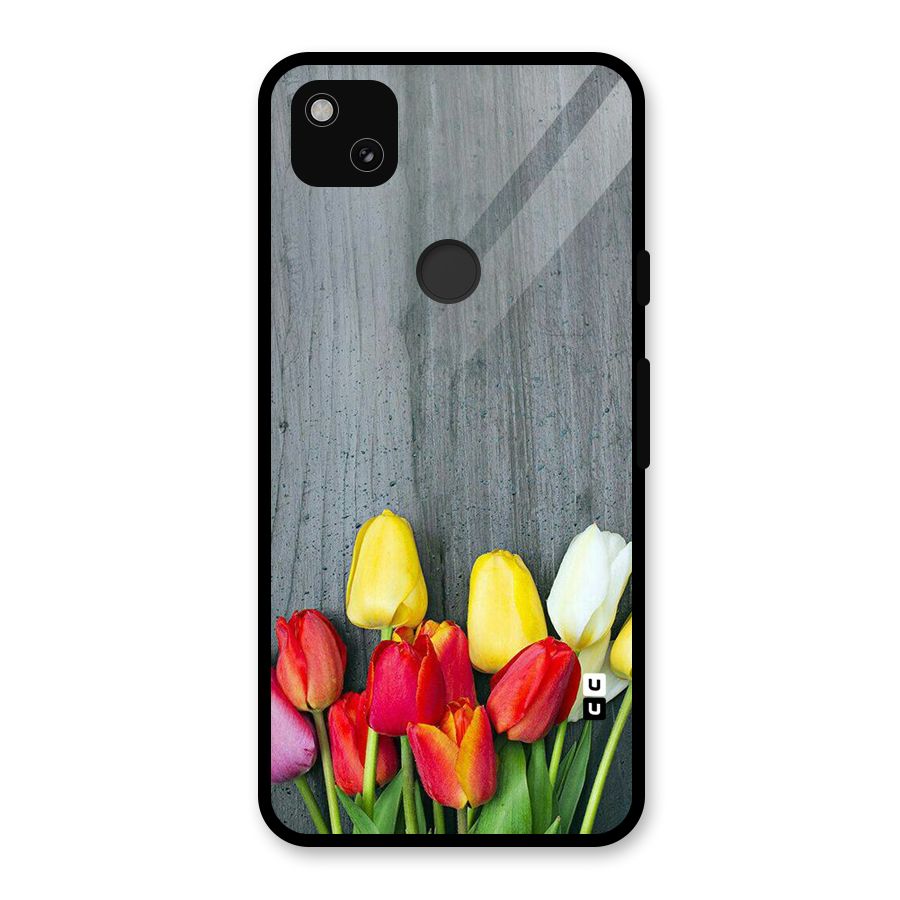 Bloom Grey Glass Back Case for Google Pixel 4a
