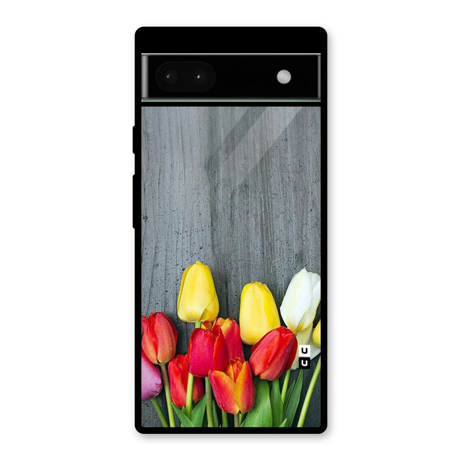 Bloom Grey Glass Back Case for Google Pixel 6a