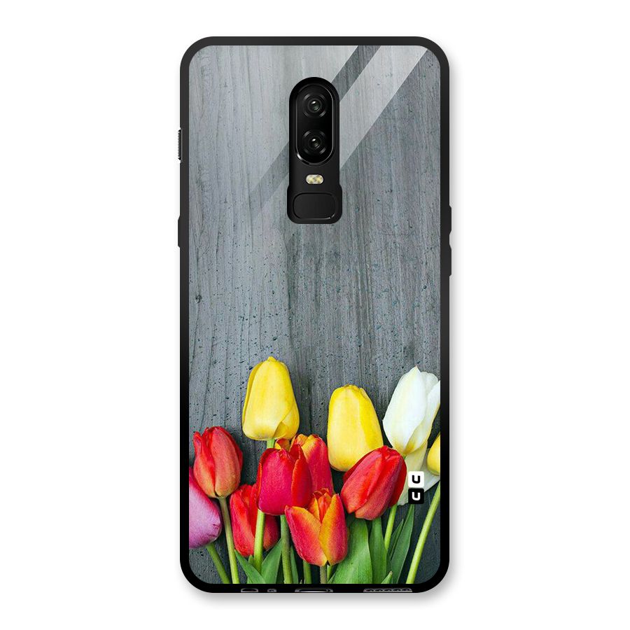 Bloom Grey Glass Back Case for OnePlus 6