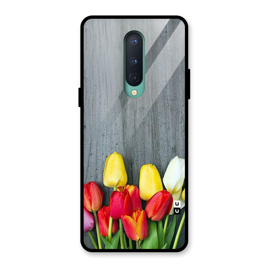 Bloom Grey Glass Back Case for OnePlus 8