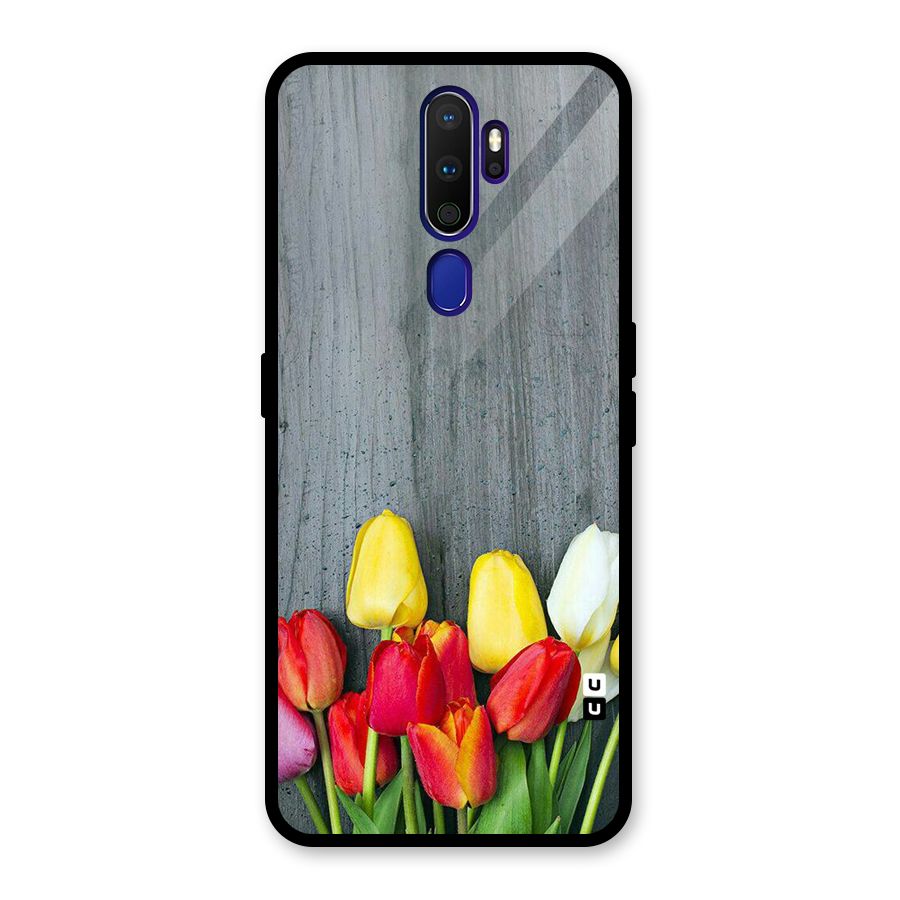 Bloom Grey Glass Back Case for Oppo A9 (2020)