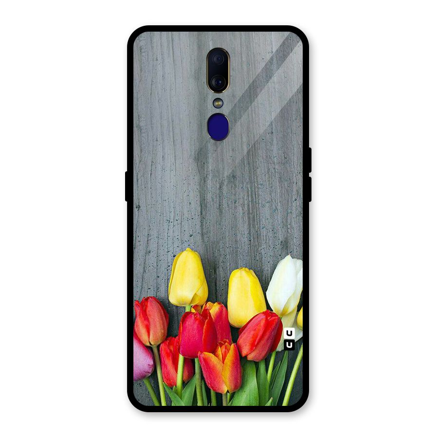 Bloom Grey Glass Back Case for Oppo F11