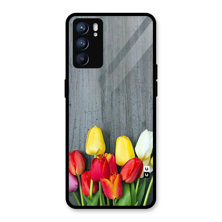 Bloom Grey Glass Back Case for Oppo Reno6 5G