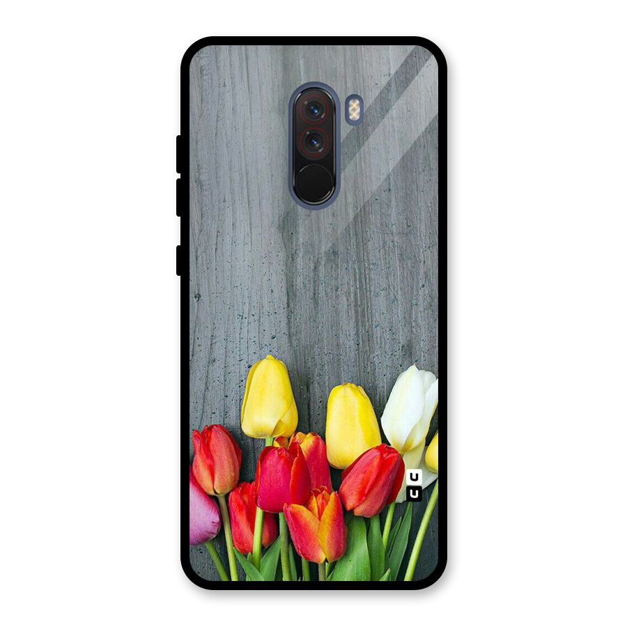 Bloom Grey Glass Back Case for Poco F1