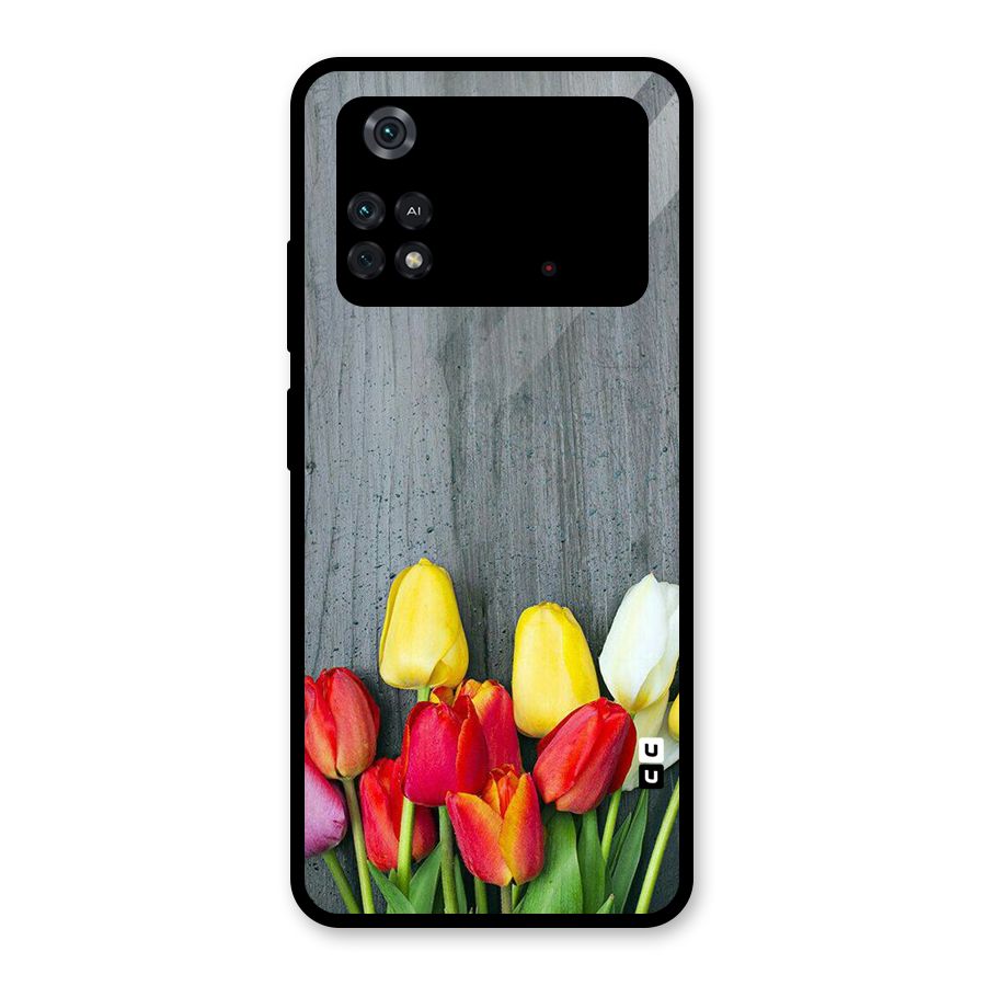 Bloom Grey Glass Back Case for Poco M4 Pro 4G