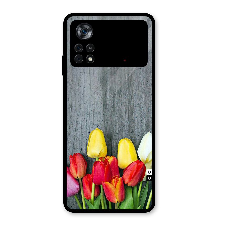 Bloom Grey Glass Back Case for Poco X4 Pro 5G