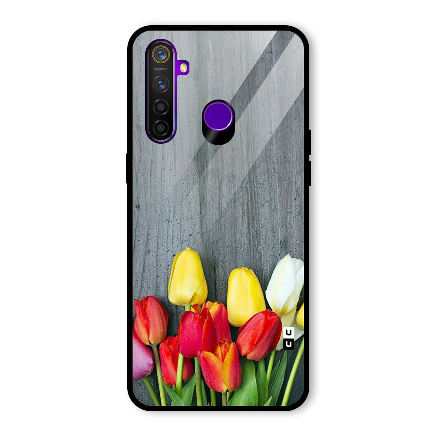 Bloom Grey Glass Back Case for Realme 5 Pro