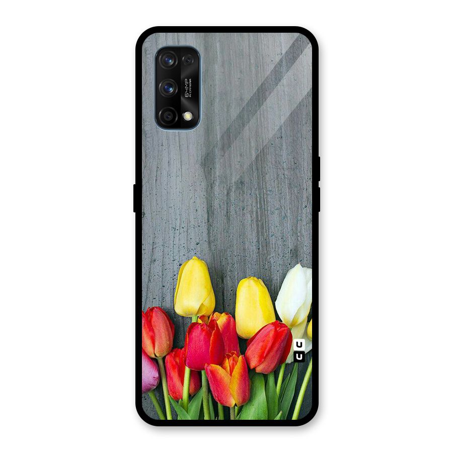 Bloom Grey Glass Back Case for Realme 7 Pro