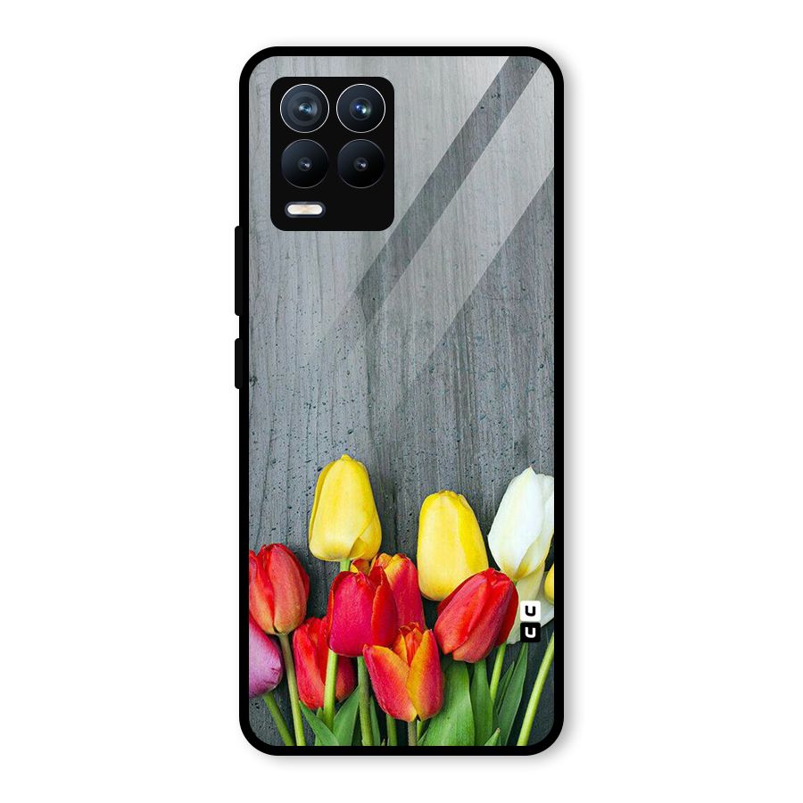 Bloom Grey Glass Back Case for Realme 8