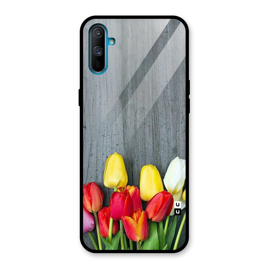 Bloom Grey Glass Back Case for Realme C3