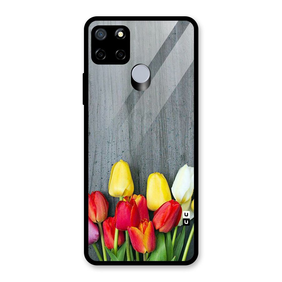 Bloom Grey Glass Back Case for Realme Narzo 20