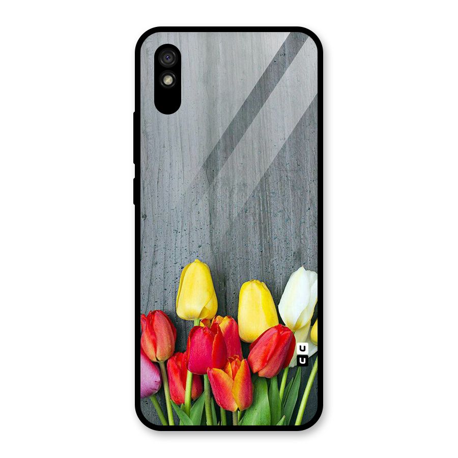 Bloom Grey Glass Back Case for Redmi 9A