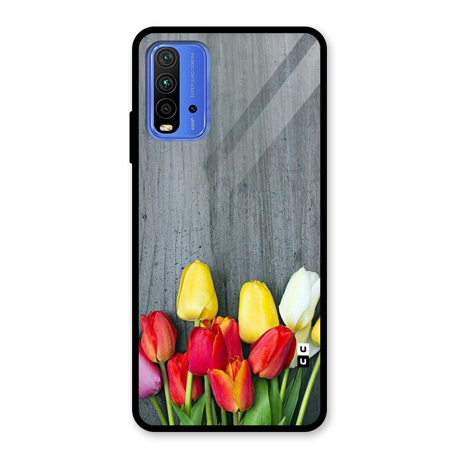 Bloom Grey Glass Back Case for Redmi 9 Power