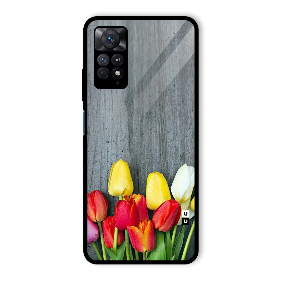 Bloom Grey Glass Back Case for Redmi Note 11 Pro