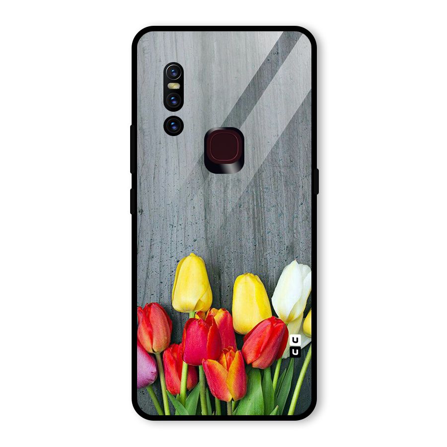 Bloom Grey Glass Back Case for Vivo V15