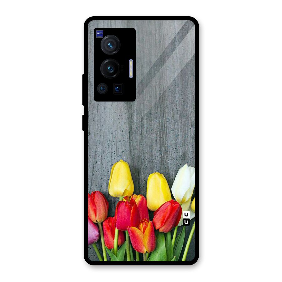 Bloom Grey Glass Back Case for Vivo X70 Pro