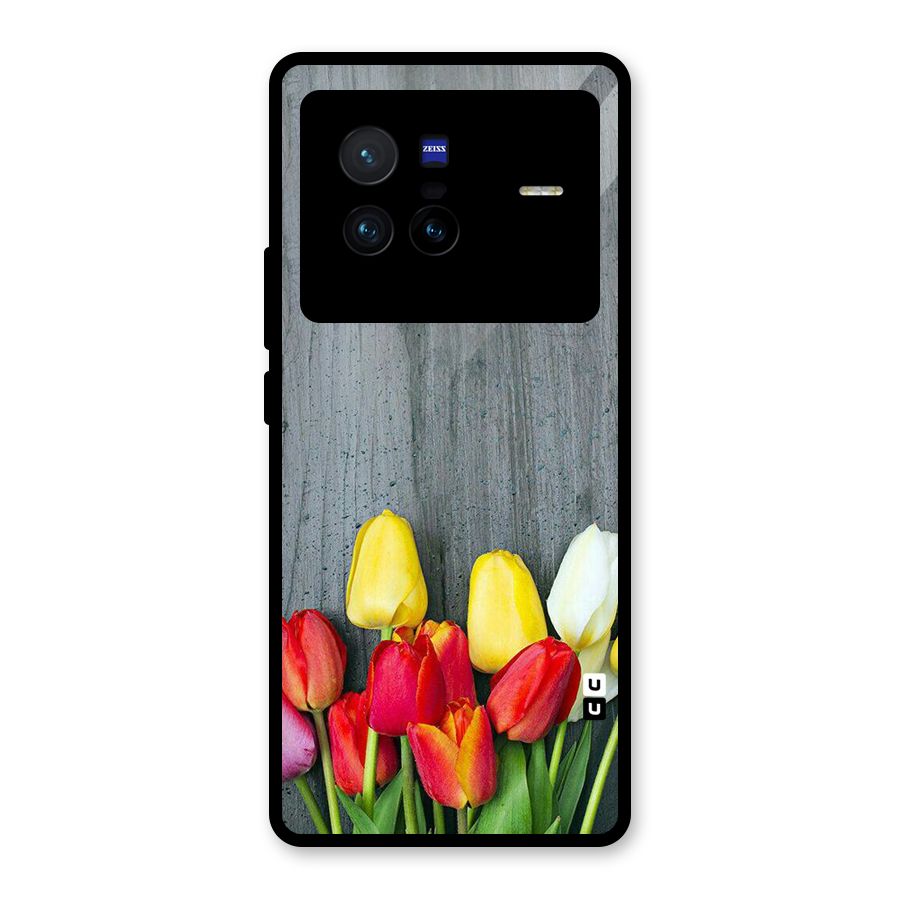 Bloom Grey Glass Back Case for Vivo X80