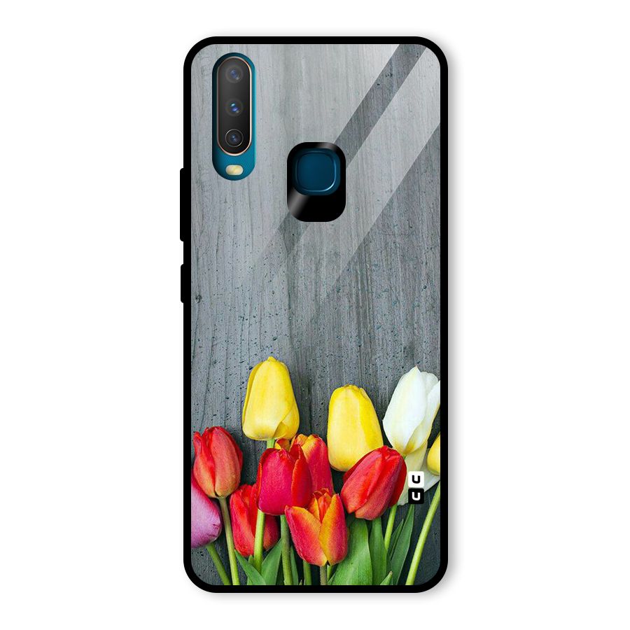 Bloom Grey Glass Back Case for Vivo Y12