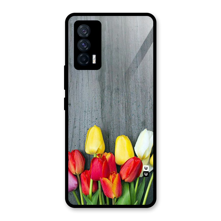 Bloom Grey Glass Back Case for Vivo iQOO 7 5G