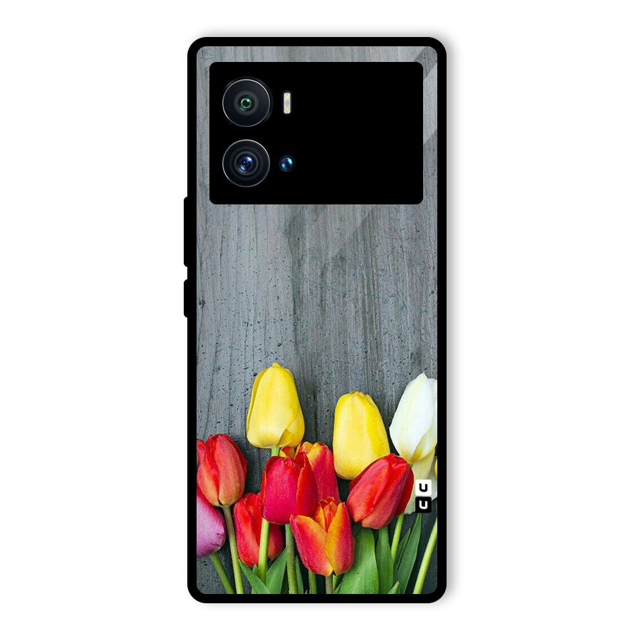 Bloom Grey Glass Back Case for Vivo iQOO 9 Pro