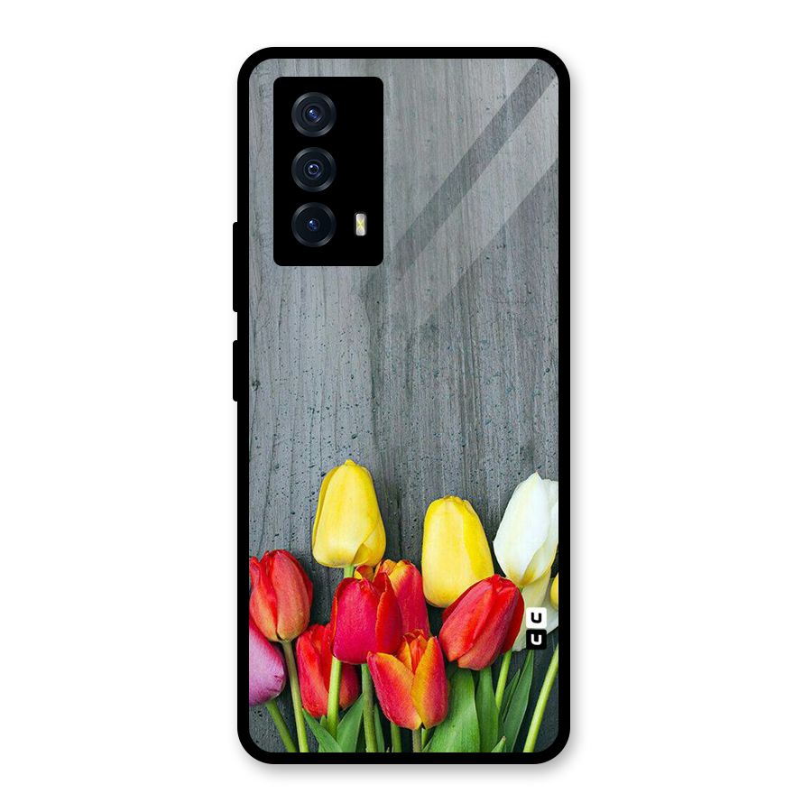 Bloom Grey Glass Back Case for Vivo iQOO Z5