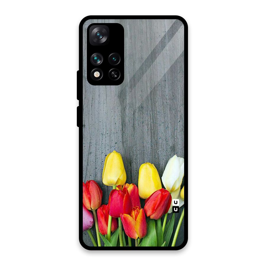 Bloom Grey Glass Back Case for Xiaomi 11i HyperCharge 5G