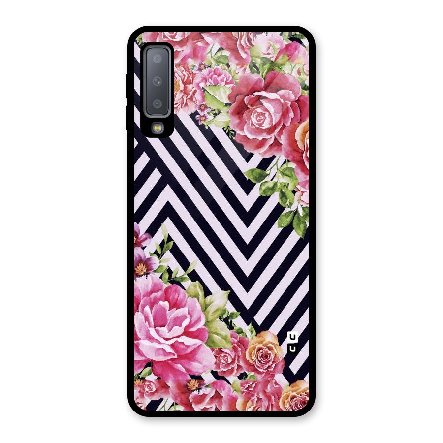 Bloom Zig Zag Glass Back Case for Galaxy A7 (2018)