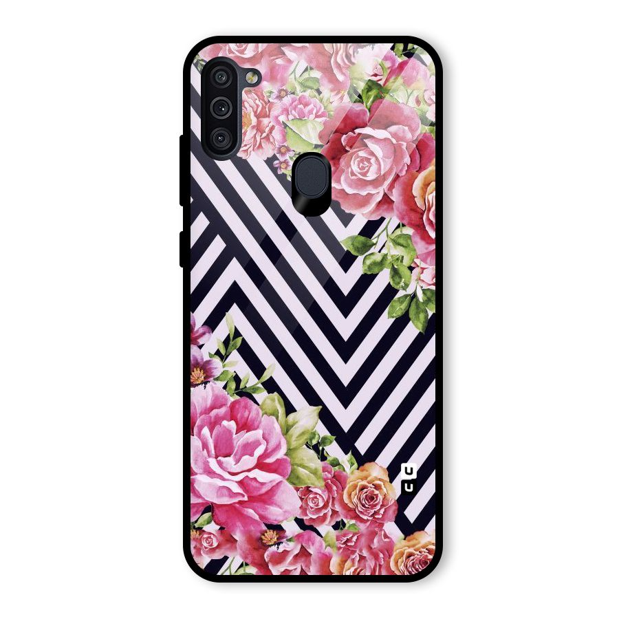 Bloom Zig Zag Glass Back Case for Galaxy M11