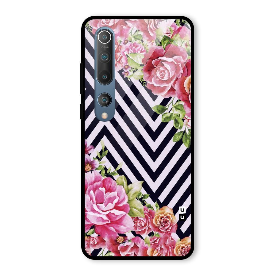 Bloom Zig Zag Glass Back Case for Mi 10