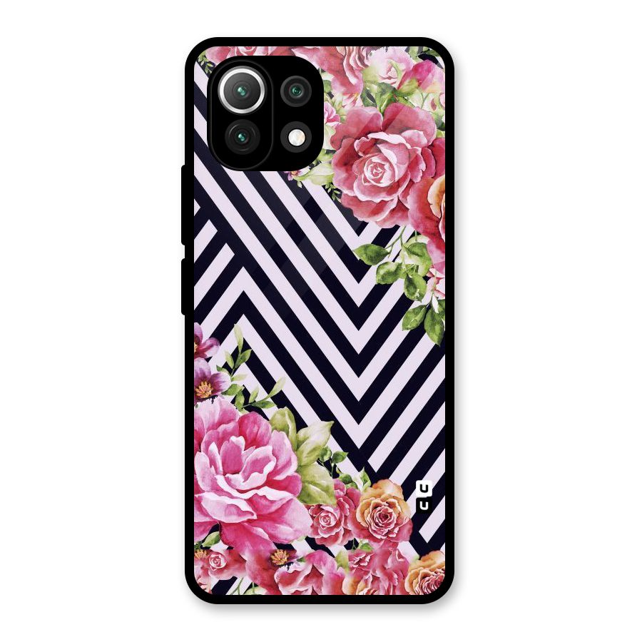 Bloom Zig Zag Glass Back Case for Mi 11 Lite NE 5G