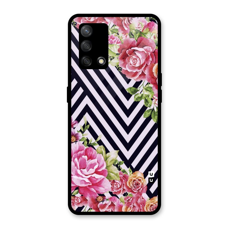 Bloom Zig Zag Glass Back Case for Oppo F19