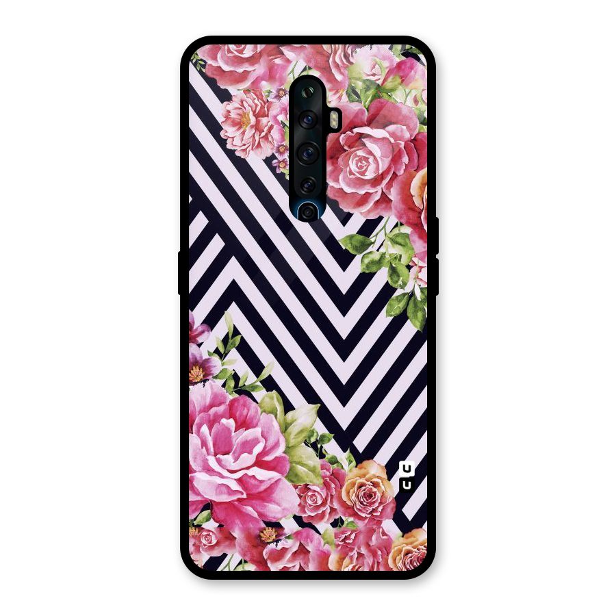 Bloom Zig Zag Glass Back Case for Oppo Reno2 F