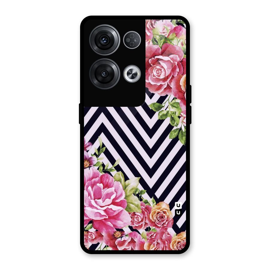 Bloom Zig Zag Glass Back Case for Oppo Reno8 Pro 5G