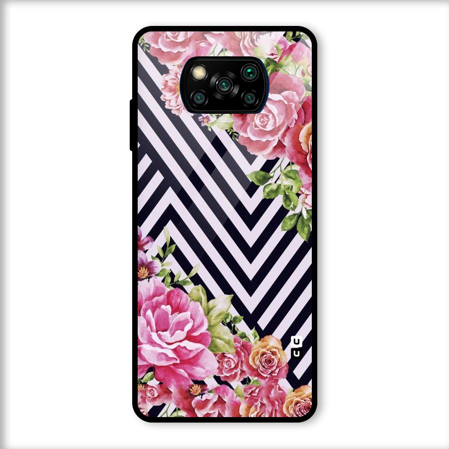 Bloom Zig Zag Glass Back Case for Poco X3